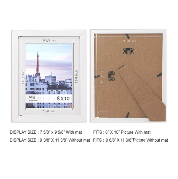 🆕️ Set of 5 Ivory White 8 x 10 Picture Frames - Picture 4 of 6